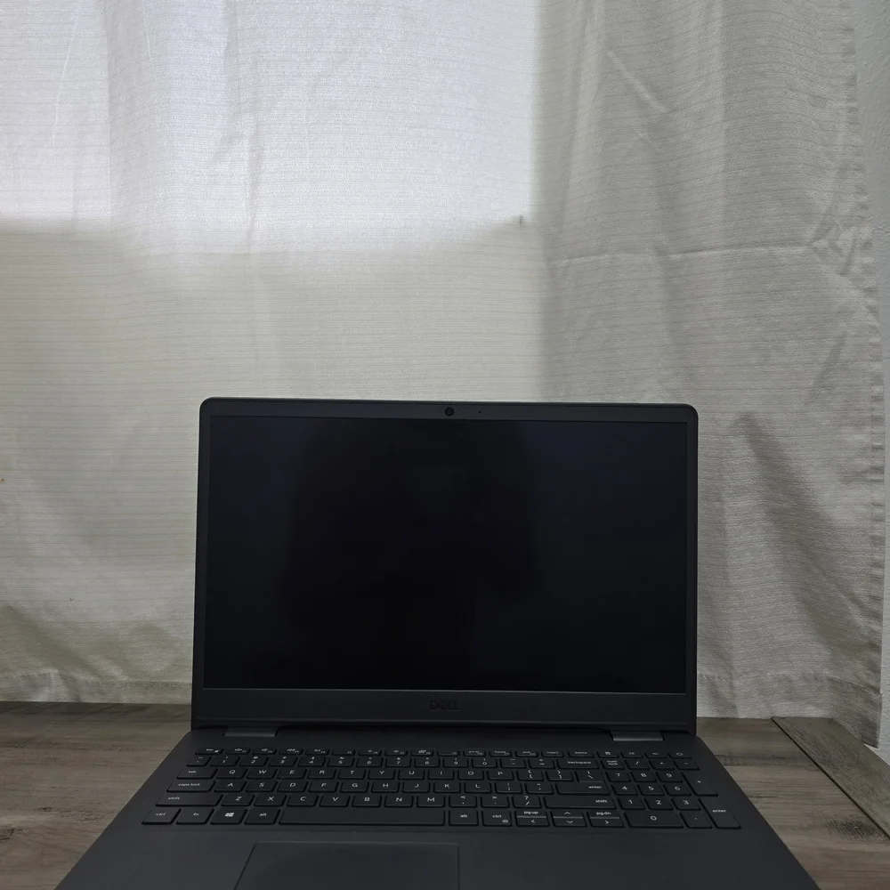 Dell Black Laptop with Minimalist Design and Vibrant Display